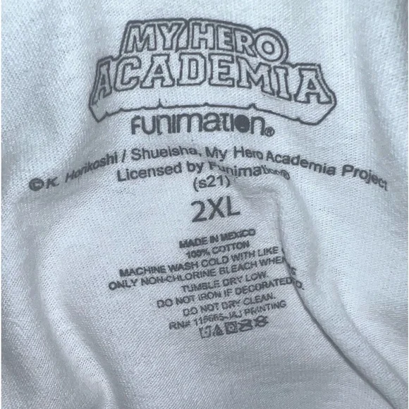 New My Hero Academia T-shirt White/Blue Graphic Print - Picture 3 of 3